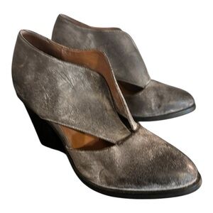 Jeffrey Campbell Metallic Silver Wedge Heels